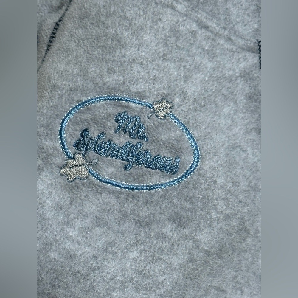 Vtg Y2K Tigger "Mr.Splendiferous" Fleece Embroidered Hoodie Grey/Blue Women's M - Picture 9 of 12